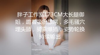  胖子工作室173CM大长腿御姐，跪着吸吮舔屌，多毛骚穴埋头舔，骑乘爆插，姿势轮换持续输出